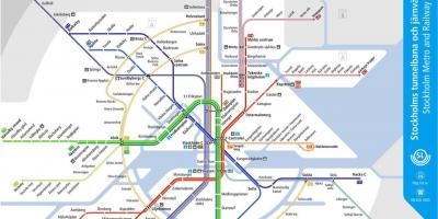 Toplu taşıma harita Stockholm