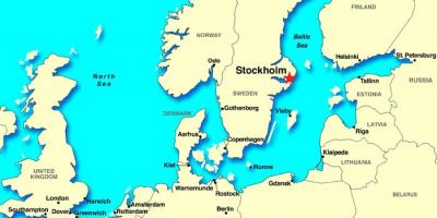 Stockholm harita Avrupa