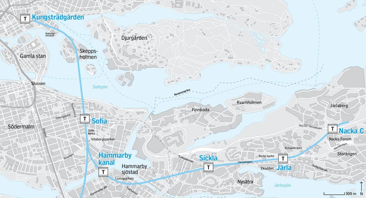 nacka, Stockholm haritası