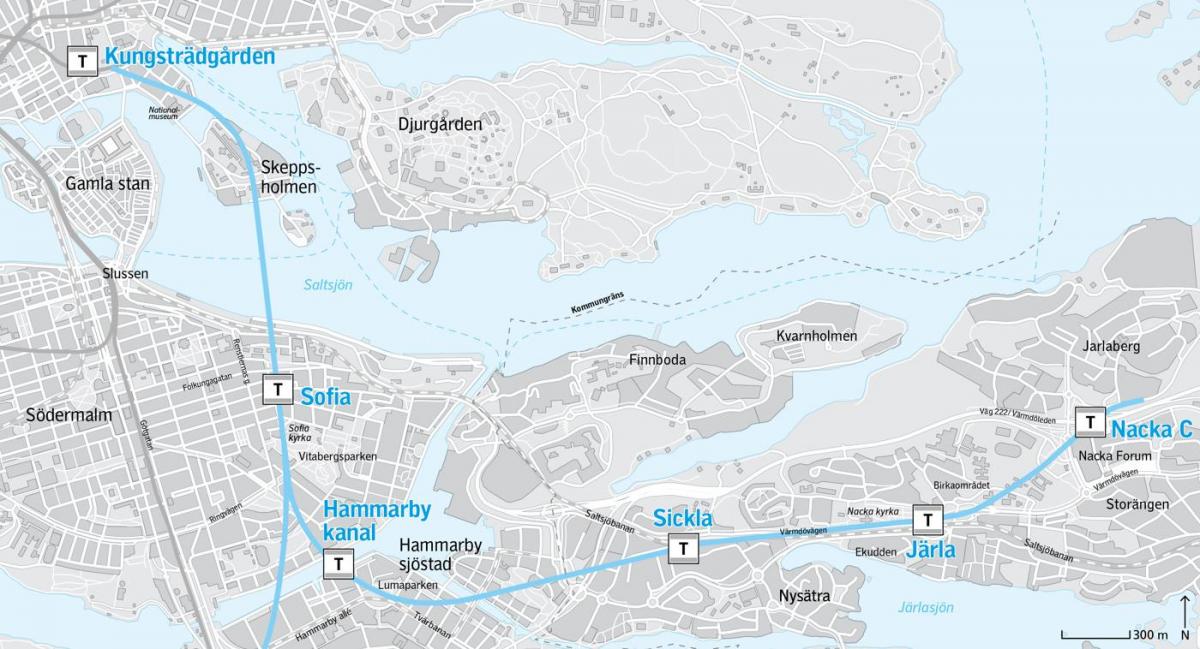 nacka, Stockholm haritası 