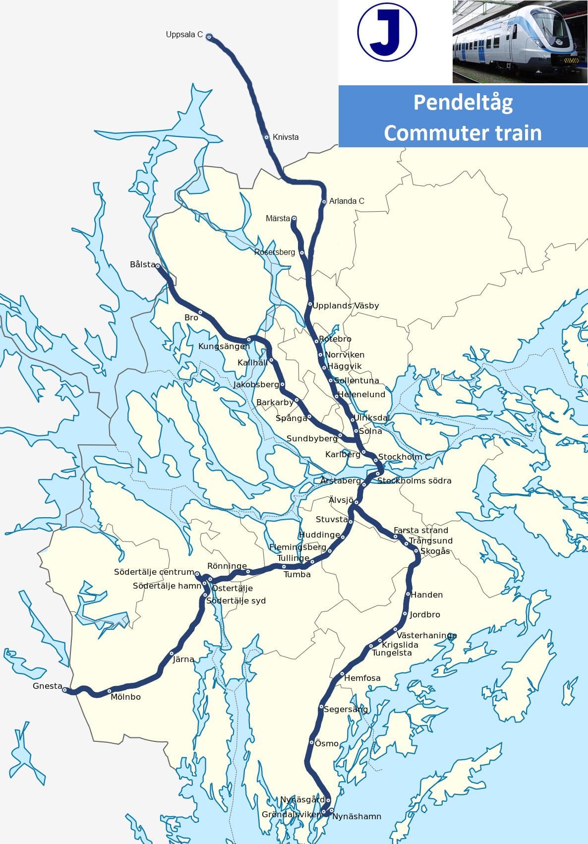 Stockholm pendeltåg göster