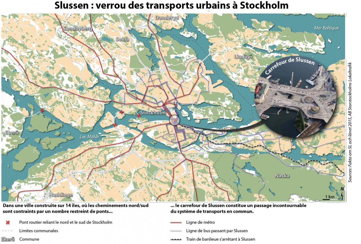 slussen Stockholm haritası 