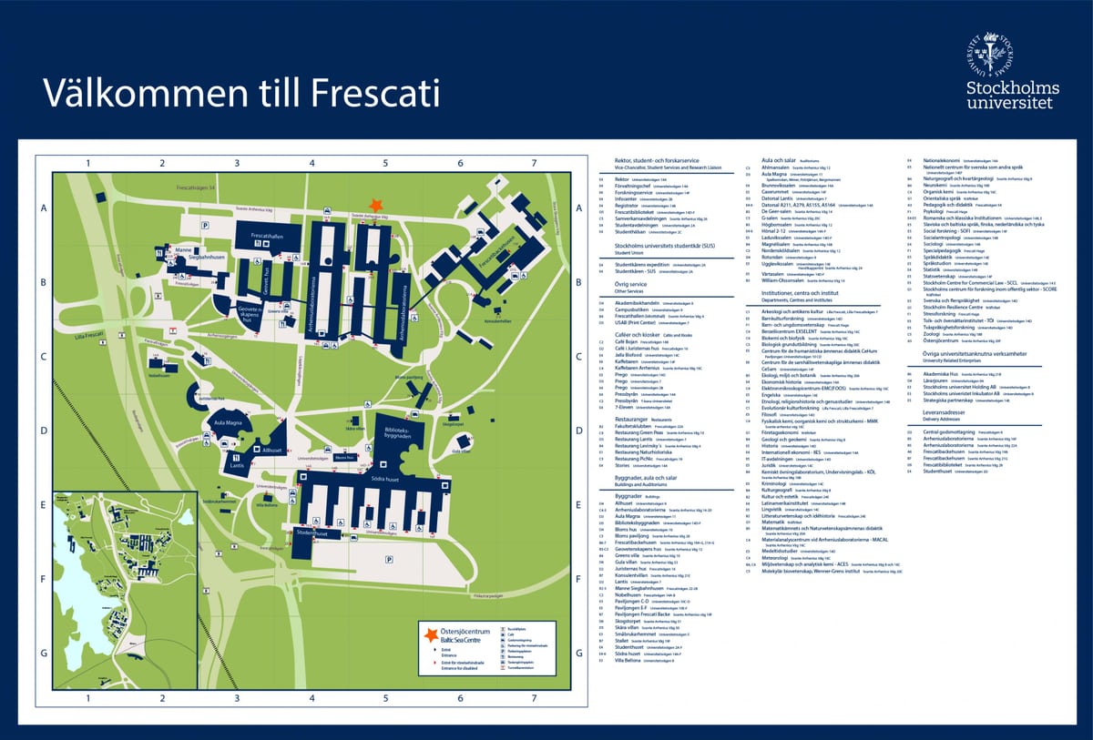 Stockholm Üniversitesi Harita