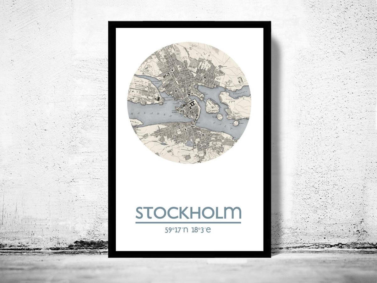 Stockholm harita poster göster 
