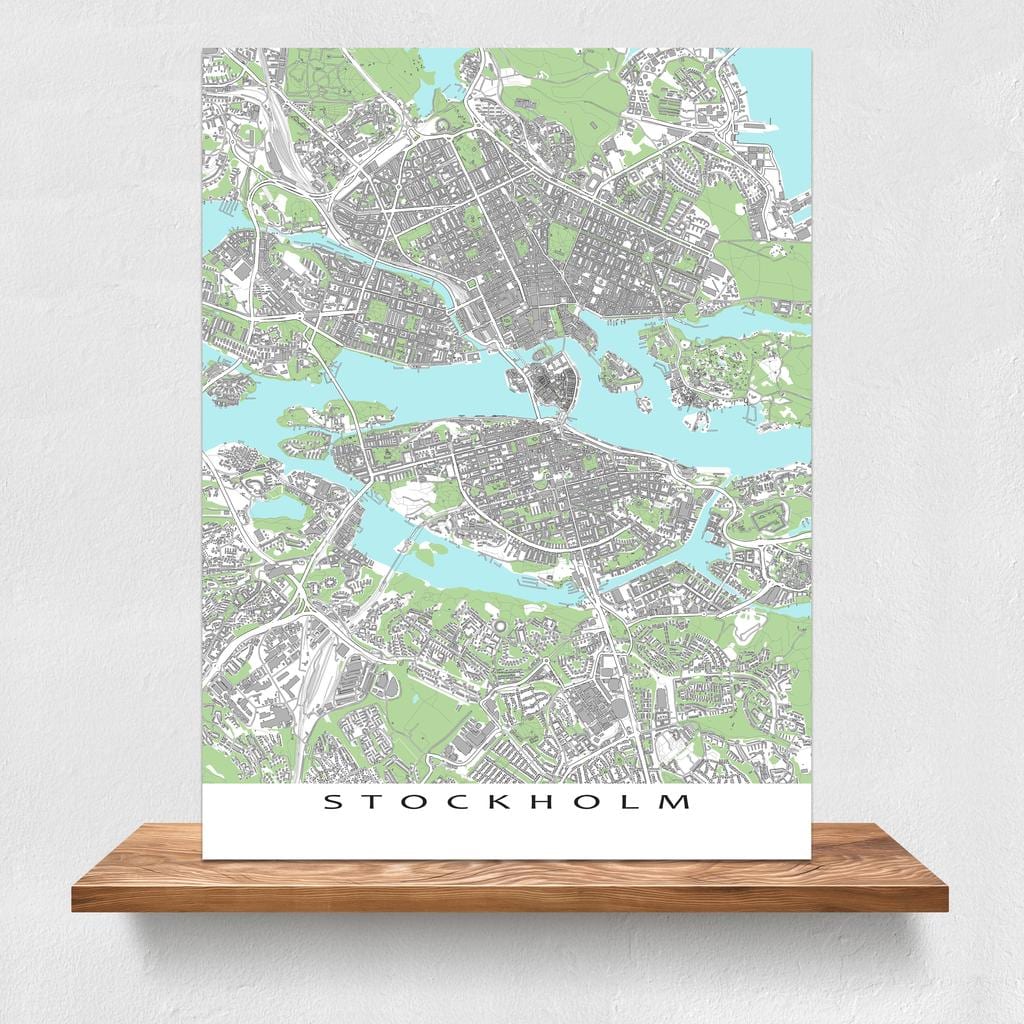 Stockholm harita baskı haritası