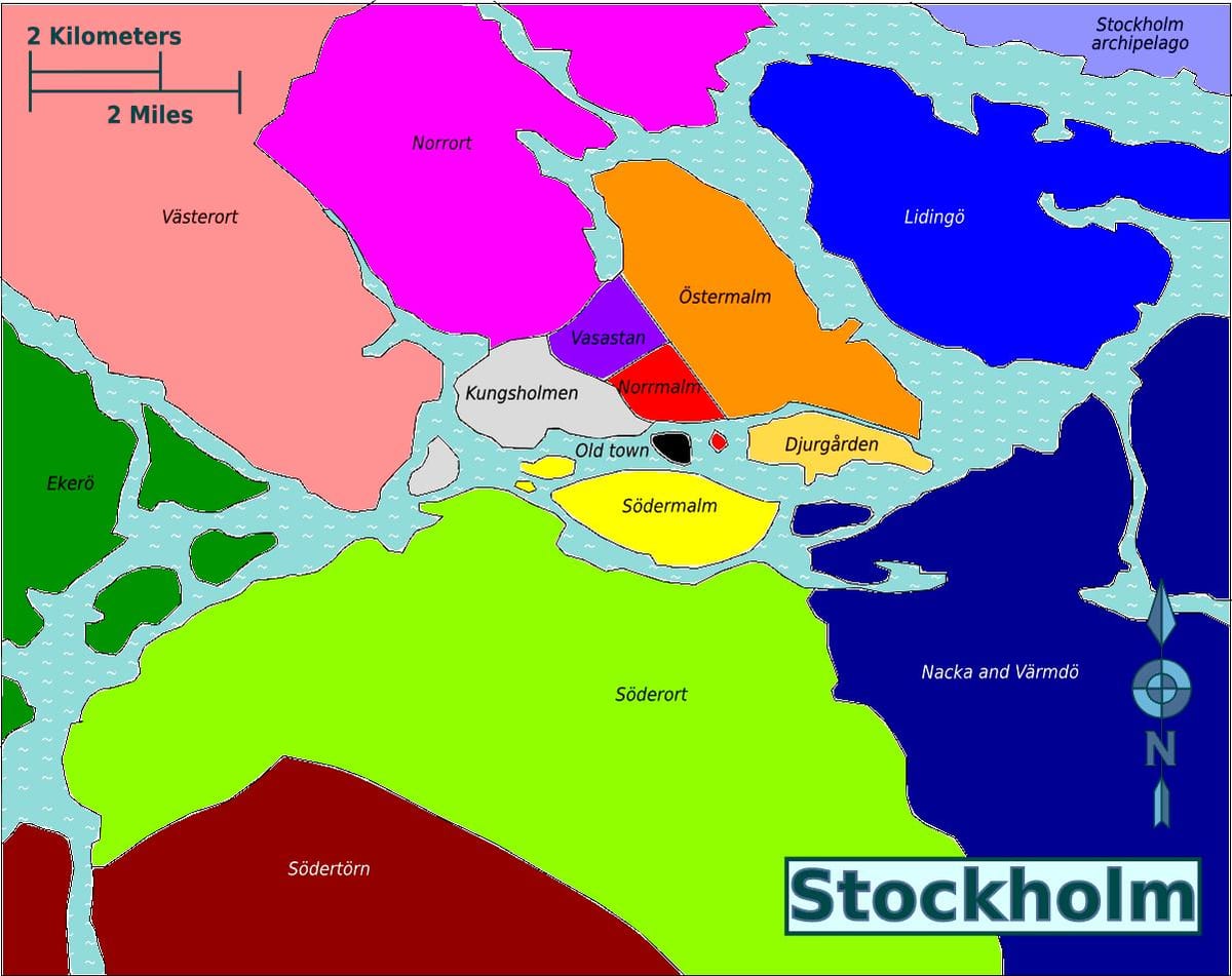 Stockholm ilçeler haritası