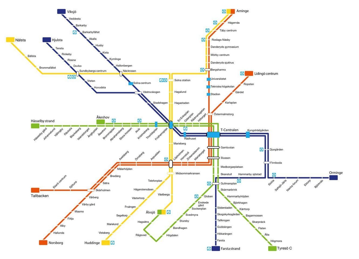 Stockholm metro sanat haritası