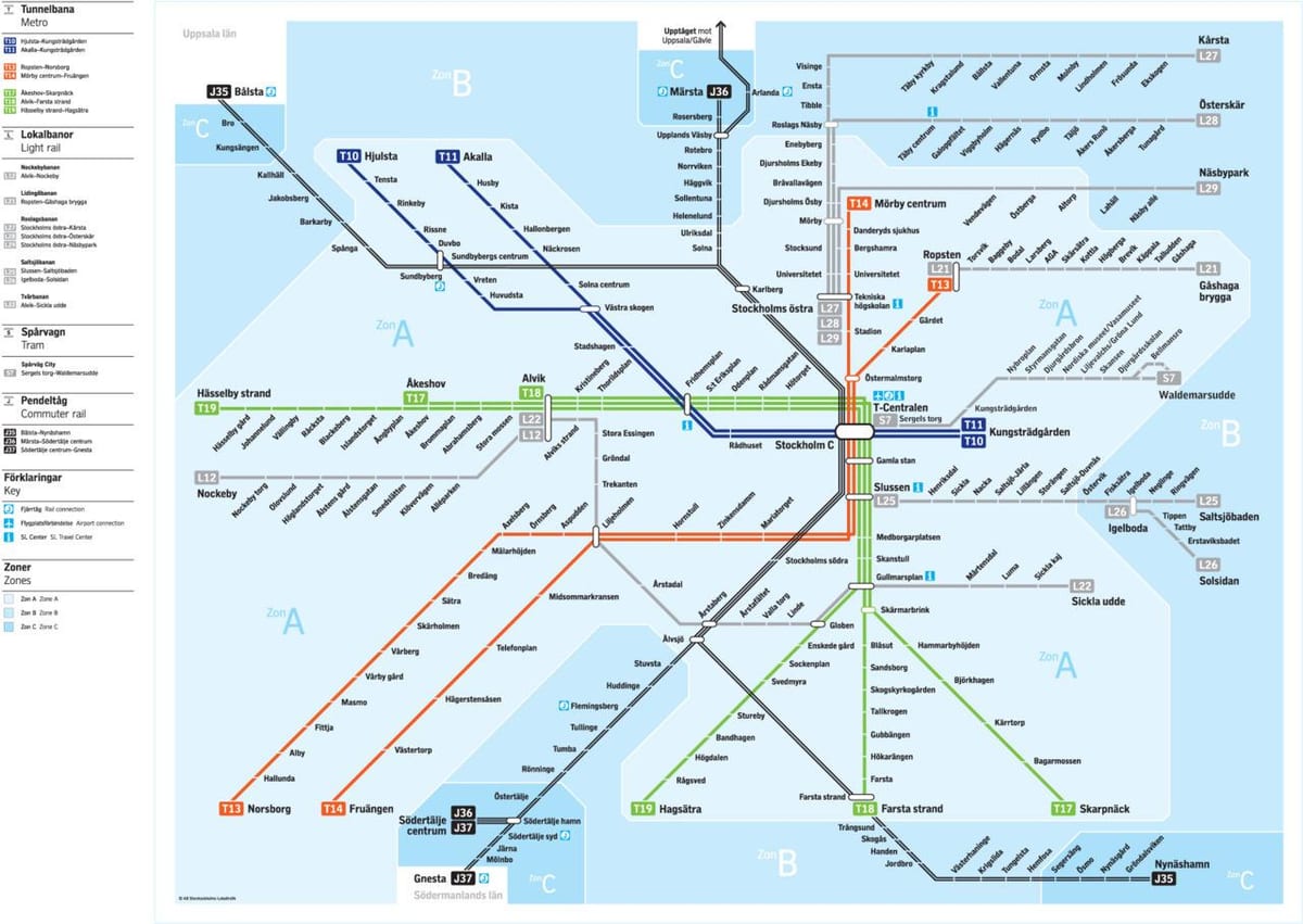 Stockholm transit haritası