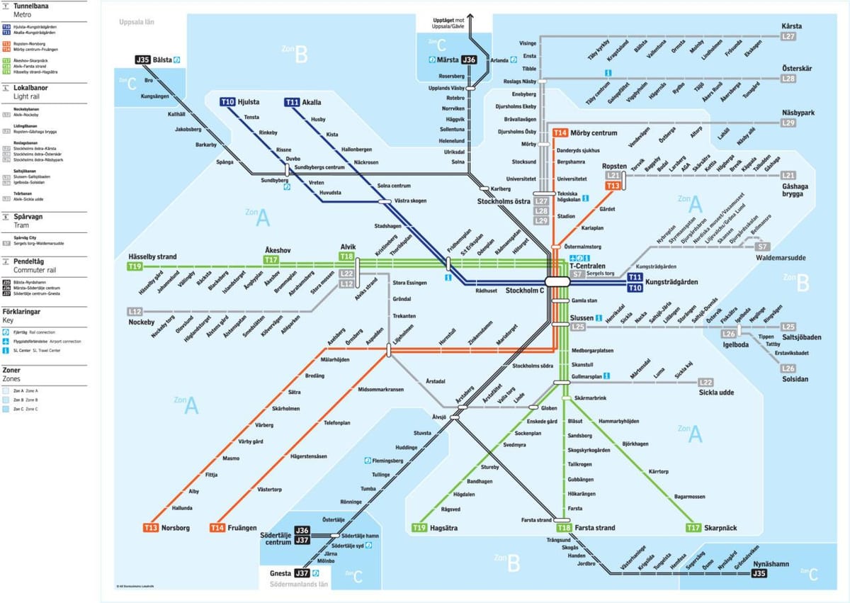 sl tunnelbana göster