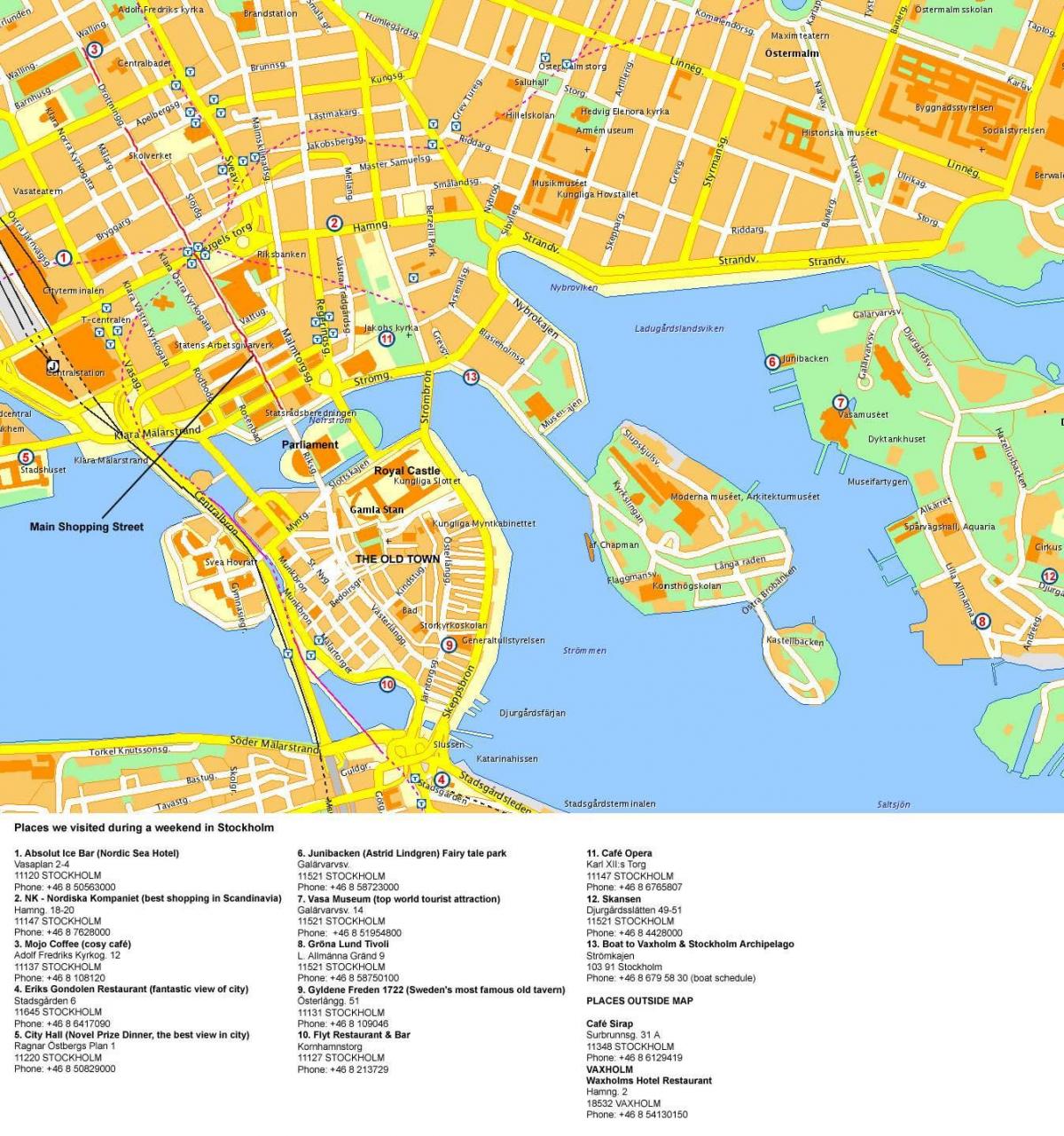 Stockholm merkezi harita