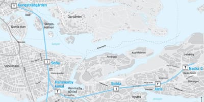 Nacka, Stockholm haritası 