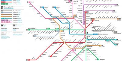 Stockholm'de Metro haritası 