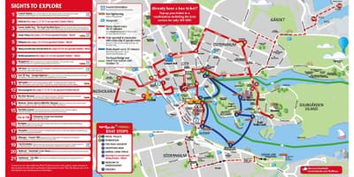 Otobüs hatları Stockholm haritası