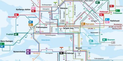 Stockholm otobüs hatları haritası