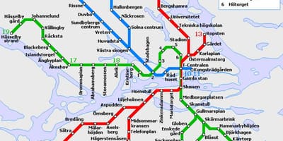 Toplu taşıma Stockholm haritası