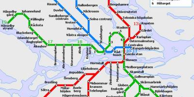 Toplu taşıma Stockholm haritası