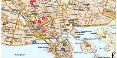 Stockholm turistik haritası