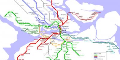 Metro haritası Stockholm İsveç
