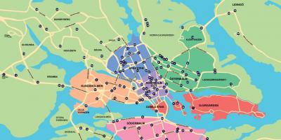 Şehir bisikleti harita Stockholm haritası 